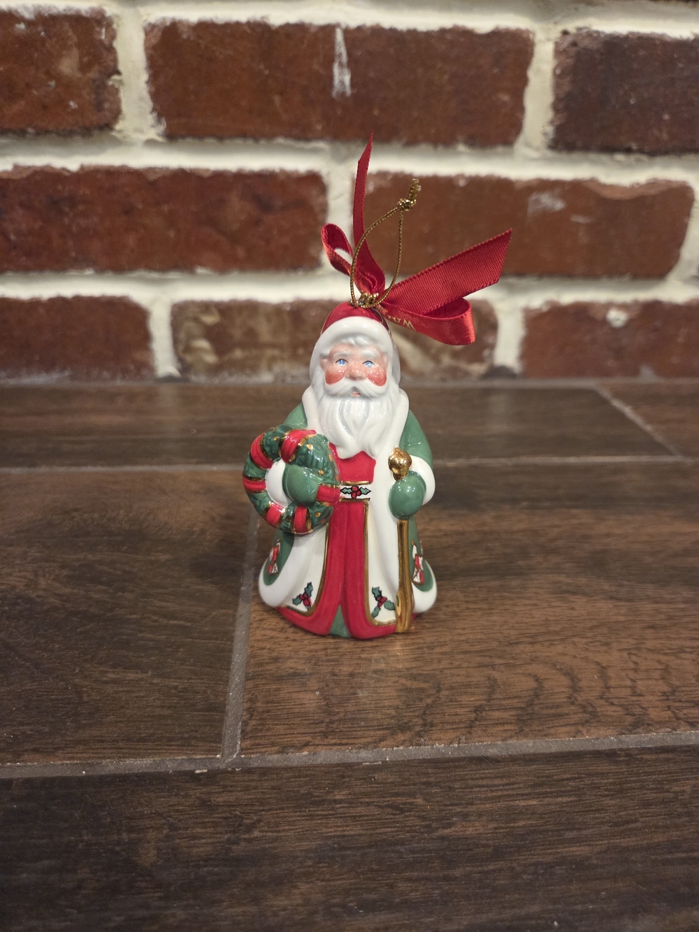 Waterford Christmas Ornament Holiday Heirlooms Dangling Feet Santa